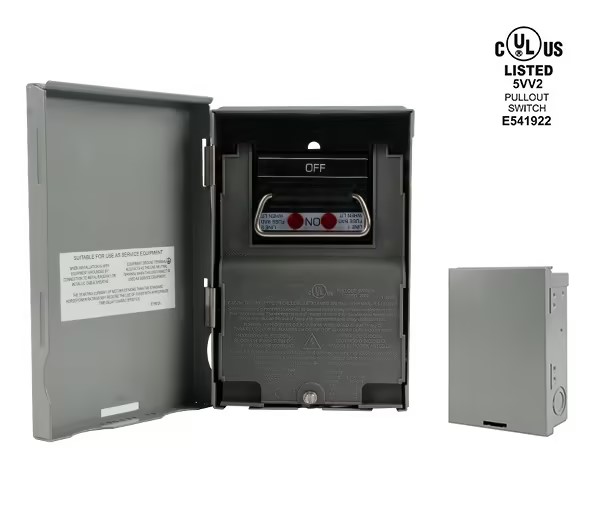 Side Open Enclosed Non-Fused ACD 60AMP 240V 1PHASE 2-Pole 3-WIRE